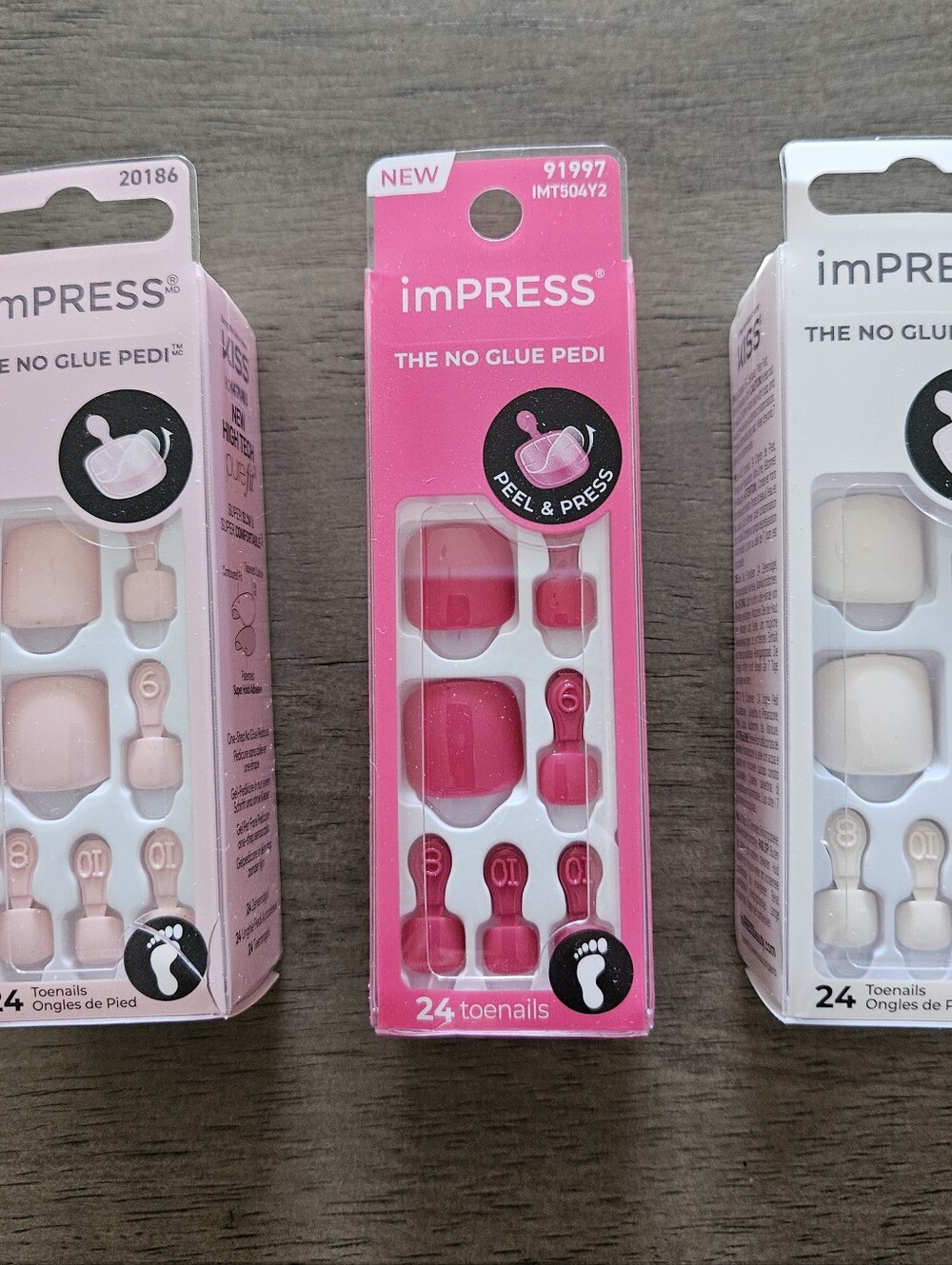 imPRESS Press-On Pedi Toenails Sets New!